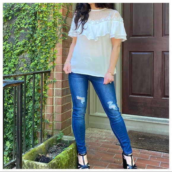 CHIC SO PRETTY LACE TRIM TOP - Picture 7 of 7